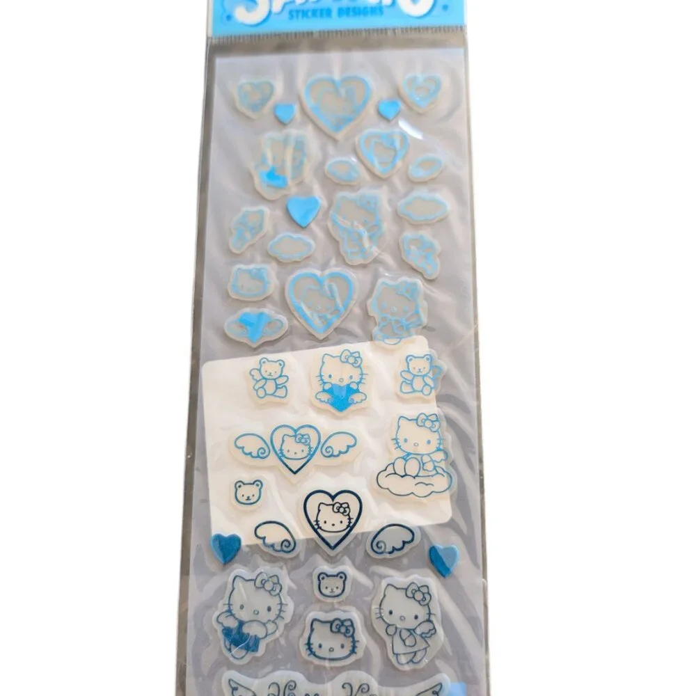 Vintage Sanrio Hello Kitty Lot Of 3 NOS Angels Hearts Zodiac Animals Stickers - Picture 5 of 8